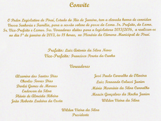 Convite Posse Luiz Antonio