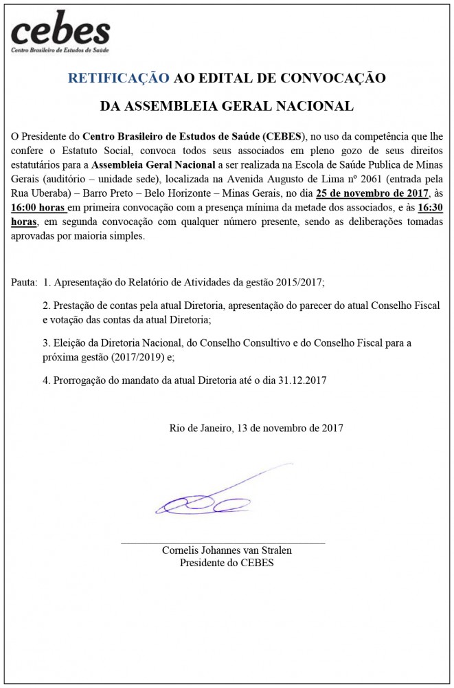 Edital de convocação Assembleia eleição 24.10.17